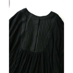 ateliernaruse アトリエナルセ wool&linen bosom shirt c&s ウール＆リネン ブザム 長袖 シャツ カットソー 黒 ブラック中古】