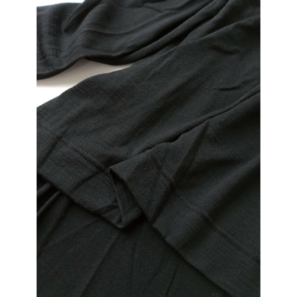 ateliernaruse アトリエナルセ wool&linen bosom shirt c&s ウール＆リネン ブザム 長袖 シャツ カットソー 黒 ブラック中古】