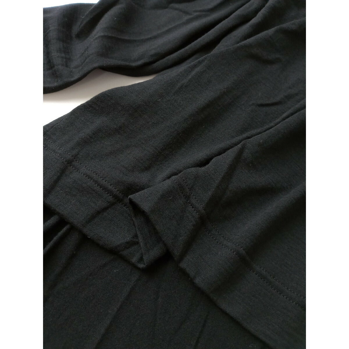 ateliernaruse アトリエナルセ wool&linen bosom shirt c&s ウール＆リネン ブザム 長袖 シャツ カットソー 黒 ブラック中古】