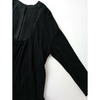 ateliernaruse アトリエナルセ wool&linen bosom shirt c&s ウール＆リネン ブザム 長袖 シャツ カットソー 黒 ブラック中古】