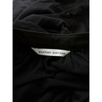 ateliernaruse アトリエナルセ wool&linen bosom shirt c&s ウール＆リネン ブザム 長袖 シャツ カットソー 黒 ブラック中古】