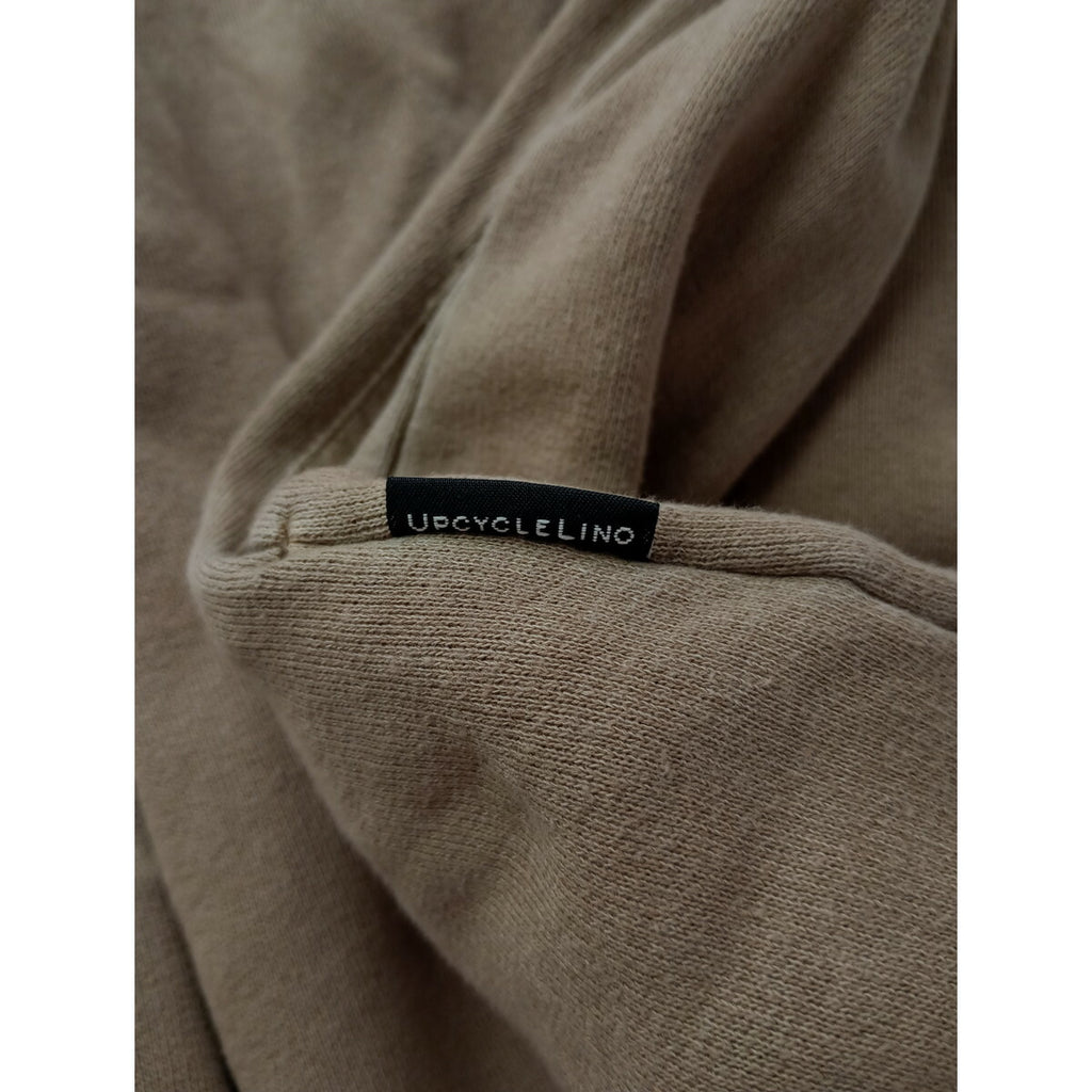 nest Robe ネストローブ UpcycleLino 裏毛 バック リボン チュニック スウェット 長袖 プルオーバー トップス ライトブラウン【中古】