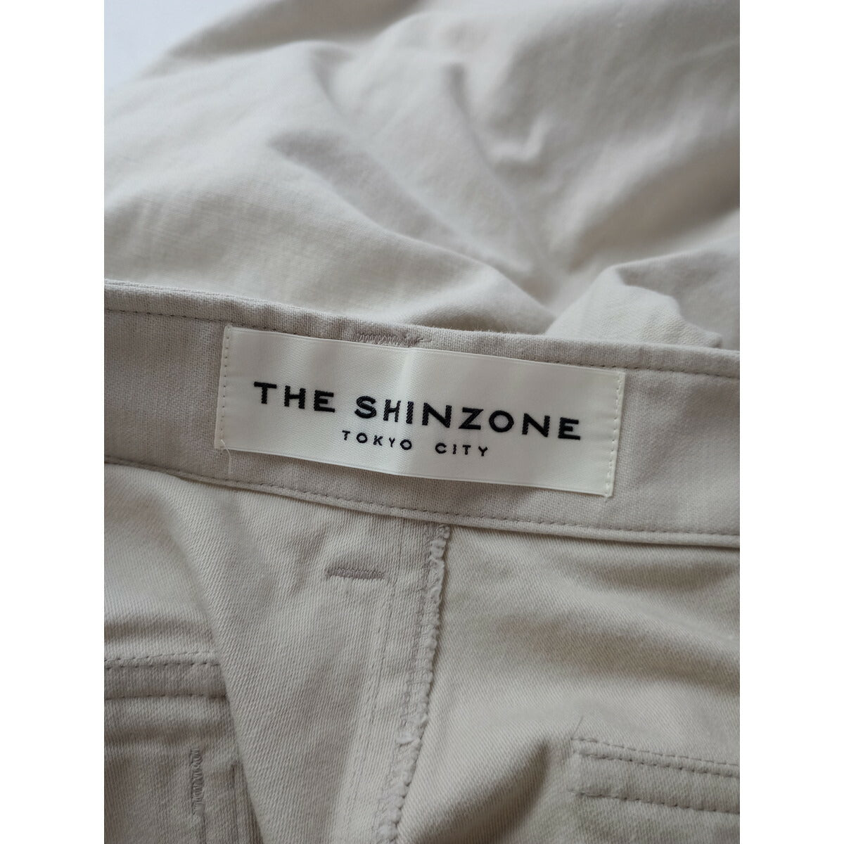 THE Shinzone ザシンゾーン BAKER PANTS コットン 綿 100％ ベイカー パンツ 38 ライトベージュ【中古】