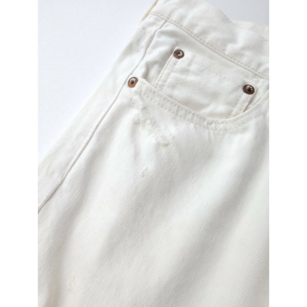 chimala チマラ ヴィンテージ加工 ホワイト デニム パンツ ダメージ加工 白 31【中古】