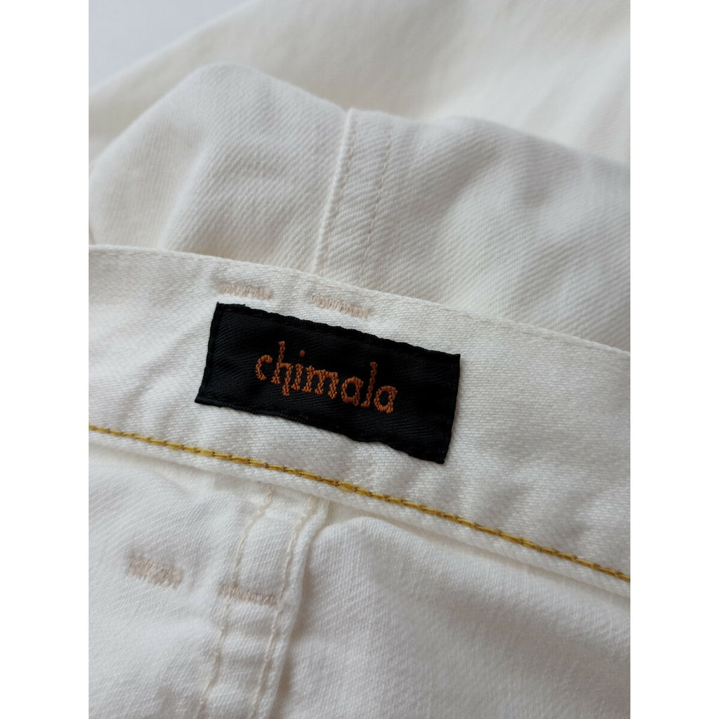 chimala チマラ ヴィンテージ加工 ホワイト デニム パンツ ダメージ加工 白 31【中古】