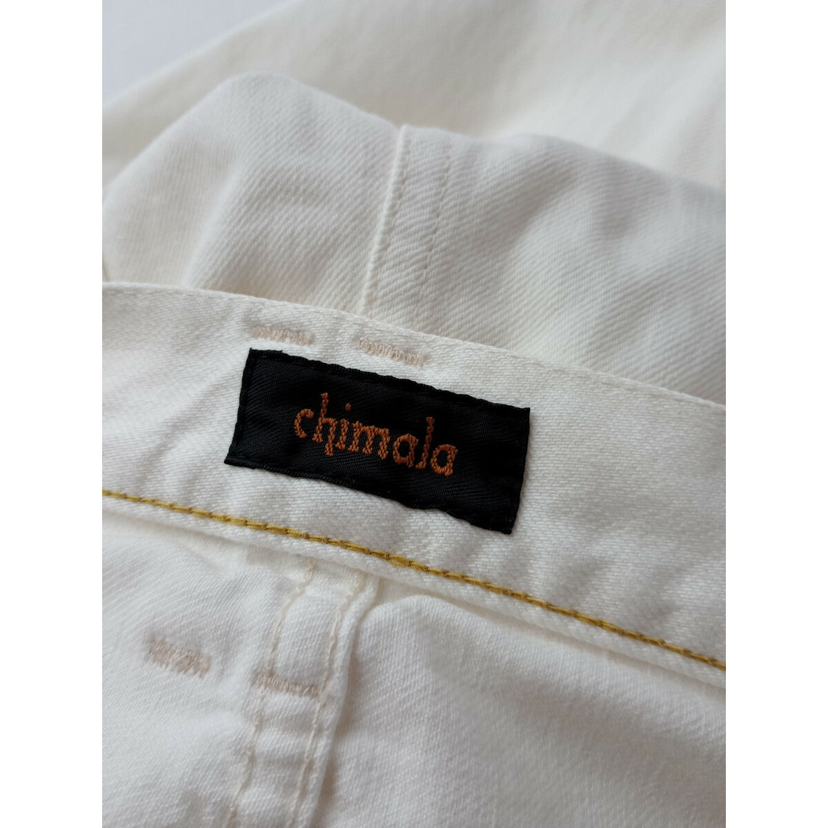 chimala チマラ ヴィンテージ加工 ホワイト デニム パンツ ダメージ加工 白 31【中古】