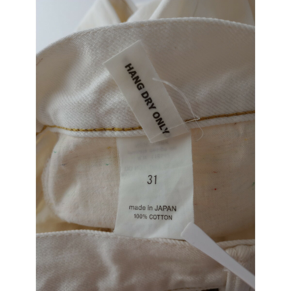 chimala チマラ ヴィンテージ加工 ホワイト デニム パンツ ダメージ加工 白 31【中古】