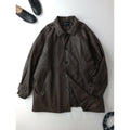 mizuiro ind ミズイロインド synthetic leather JK シンセティックレザー ジャケット ロング コート ダーク ブラウン【中古】