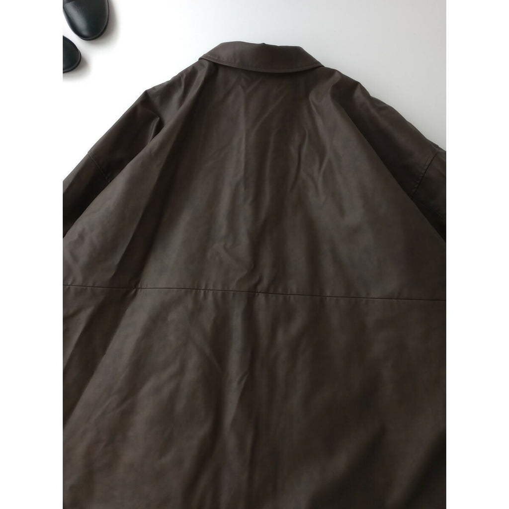 mizuiro ind ミズイロインド synthetic leather JK シンセティックレザー ジャケット ロング コート ダーク ブラウン【中古】