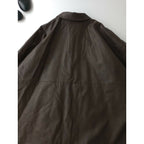 mizuiro ind ミズイロインド synthetic leather JK シンセティックレザー ジャケット ロング コート ダーク ブラウン【中古】