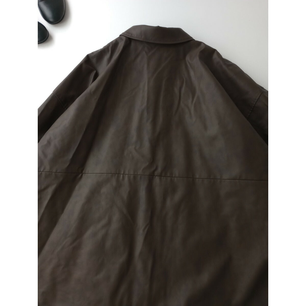 mizuiro ind ミズイロインド synthetic leather JK シンセティックレザー ジャケット ロング コート ダーク ブラウン【中古】
