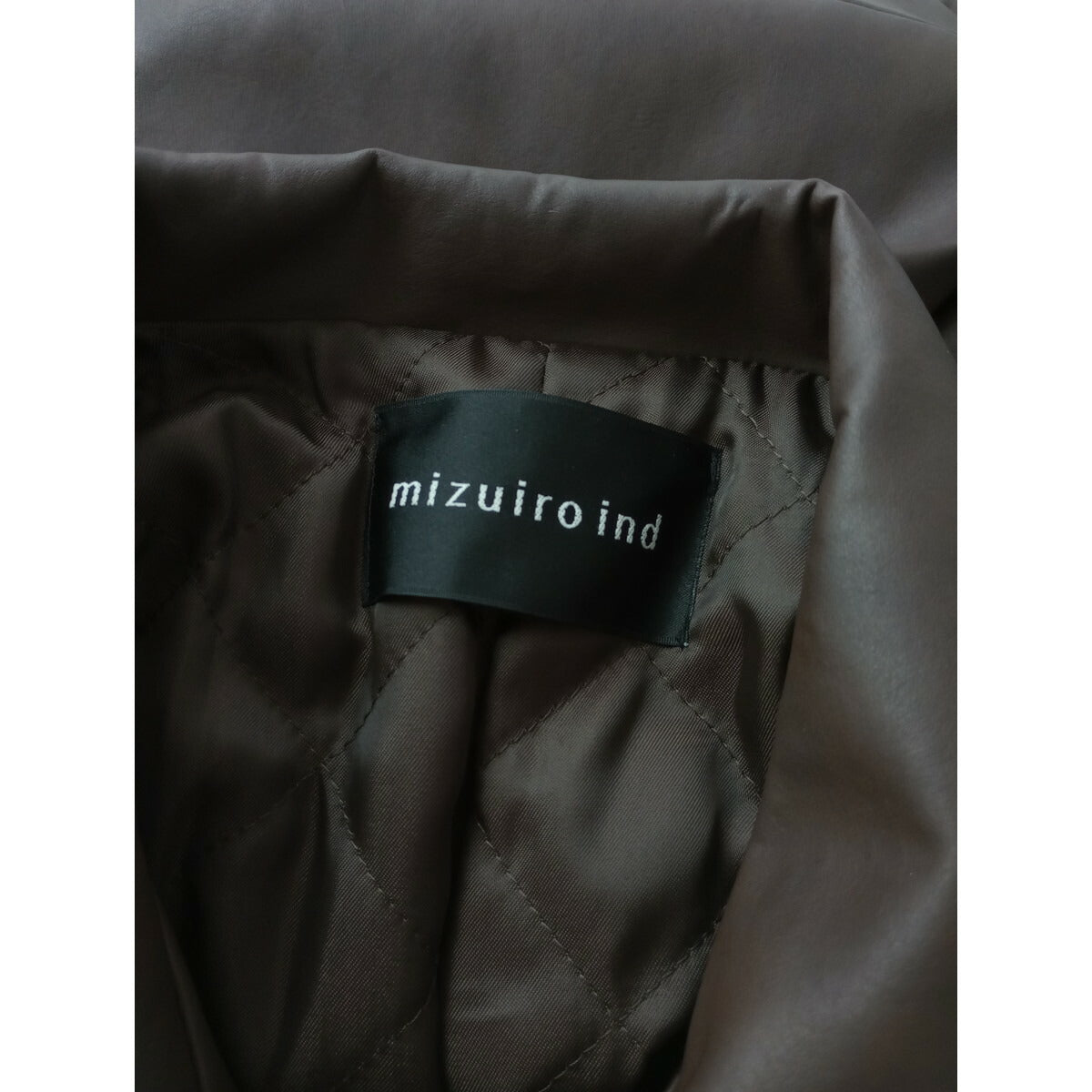 mizuiro ind ミズイロインド synthetic leather JK シンセティックレザー ジャケット ロング コート ダーク ブラウン【中古】