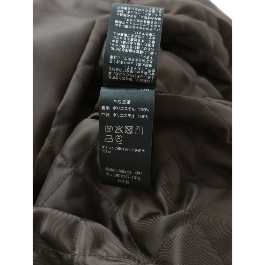 mizuiro ind ミズイロインド synthetic leather JK シンセティックレザー ジャケット ロング コート ダーク ブラウン【中古】