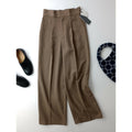新品 24AW uncrave STANDARD アンクレイヴ 【手洗い可】グラシエウォーム ストレート パンツ ブラウン ベージュ 0