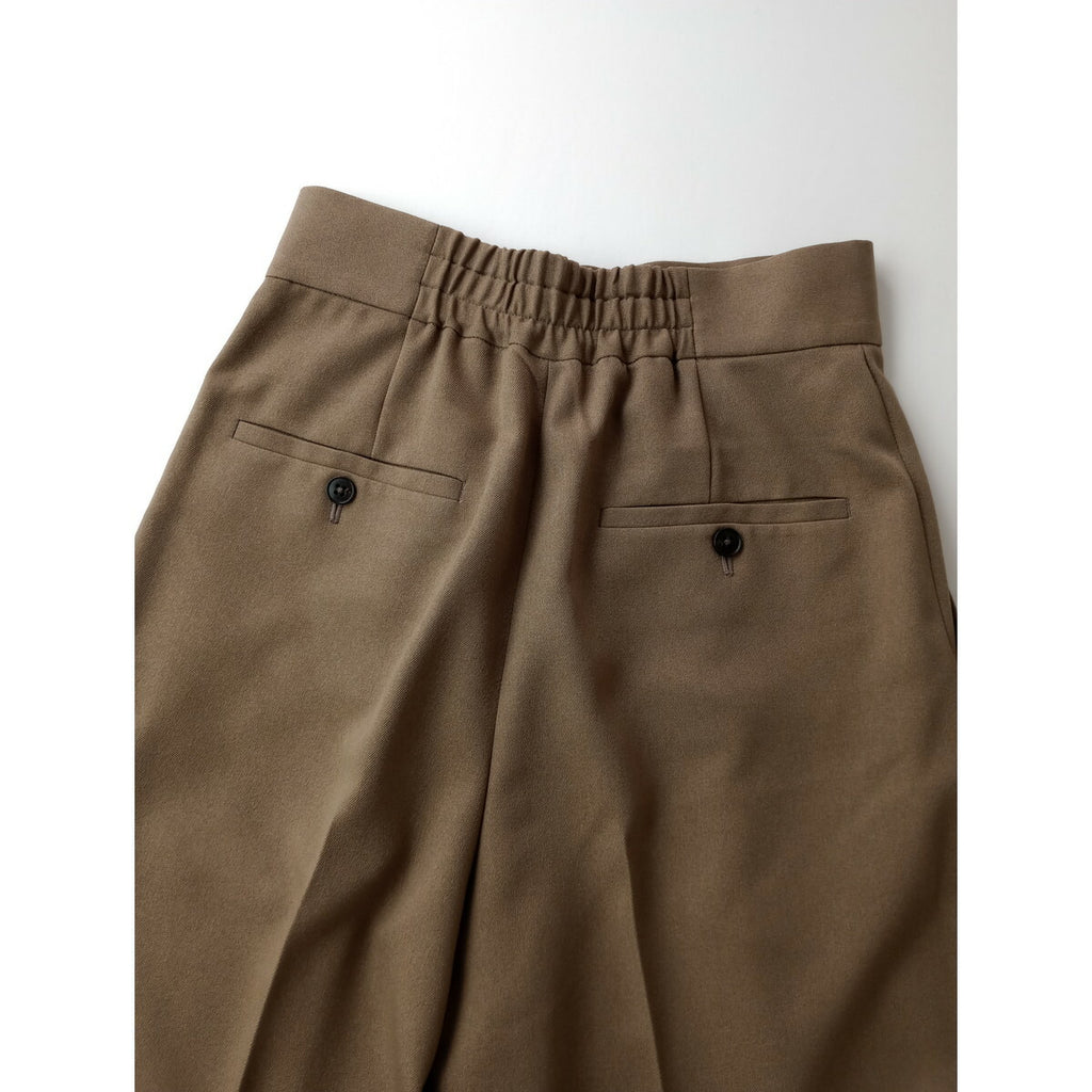 新品 24AW uncrave STANDARD アンクレイヴ 【手洗い可】グラシエウォーム ストレート パンツ ブラウン ベージュ 0