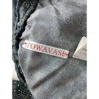 TOWAVASE トワヴァーズ Sarasa シルク 100％ シャーリング パンツ バルーン 更紗 総柄 ブルーグレー 【中古】