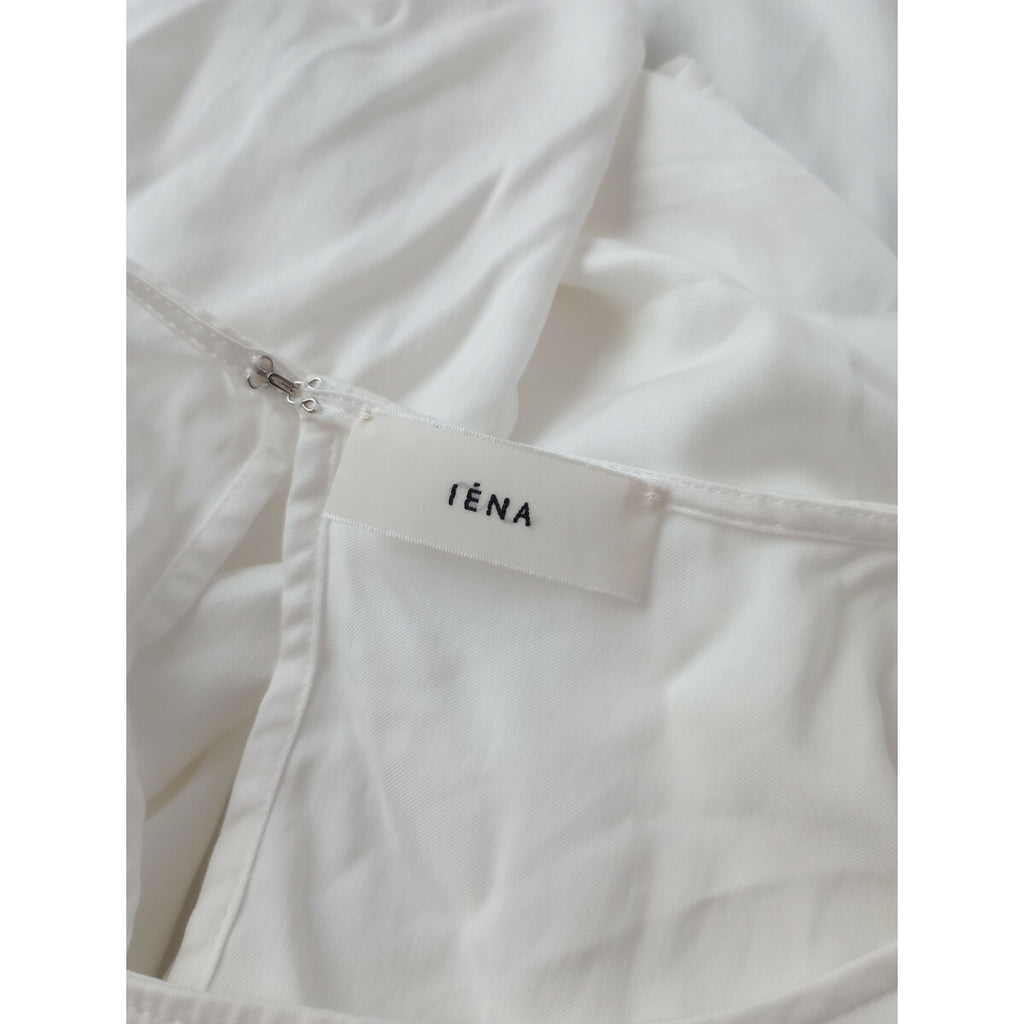24SS IENA イエナ キュプラ ナイロン サテン T ブラウス トップス 白【中古】