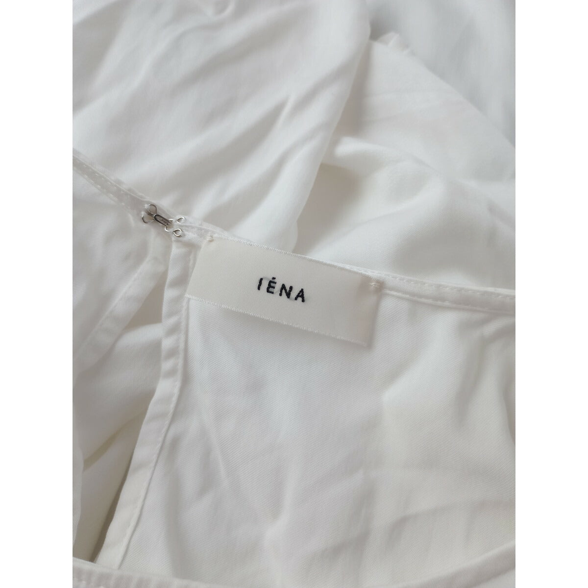 24SS IENA イエナ キュプラ ナイロン サテン T ブラウス トップス 白【中古】
