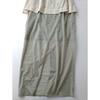 新品 Jens イェンス SHEER シアーロング ワンピース カーキ アイボリー