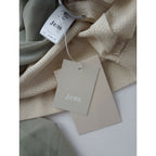 新品 Jens イェンス SHEER シアーロング ワンピース カーキ アイボリー