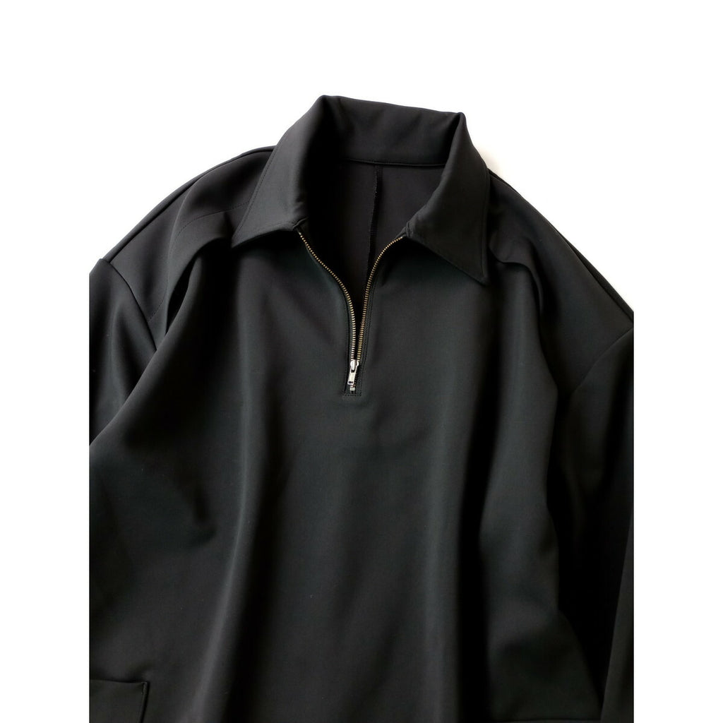 RIM.ARK リムアーク Open collar I line OP オープンカラー Iライン ロング 長袖 ワンピース 黒 ブラック 36【中古】