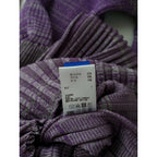 Jens イェンス ウール 毛 混 リブ ニット ロング ワンピース パープル 1【中古】
