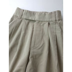 24AW MARGARET HOWELL マーガレットハウエル ORGANIC COTTON TWILL オーガニック コットン 100％ タック パンツ ベージュ 0【中古】