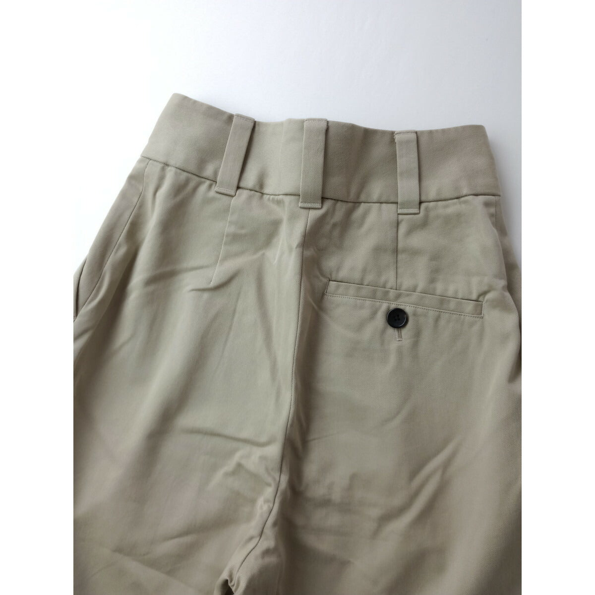 24AW MARGARET HOWELL マーガレットハウエル ORGANIC COTTON TWILL オーガニック コットン 100％ タック パンツ ベージュ 0【中古】