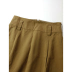 24SS MARGARET HOWELL マーガレットハウエル COTTON TWILL コットン ツイル スカート 綿 100％ 0 カーキ【中古】