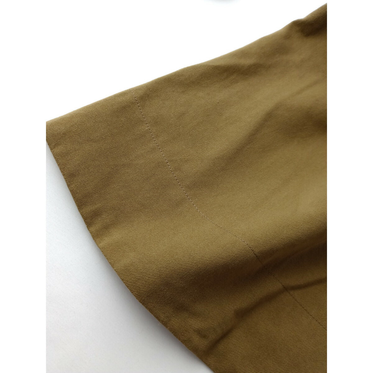 24SS MARGARET HOWELL マーガレットハウエル COTTON TWILL コットン ツイル スカート 綿 100％ 0 カーキ【中古】