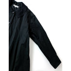 MARGARET HOWELL マーガレットハウエル WASHED COTTON SATIN コットン 綿 100％ 襟 ロング 長袖 シャツ ワンピース 黒 ブラック 2【中古】