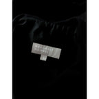 MARGARET HOWELL マーガレットハウエル WASHED COTTON SATIN コットン 綿 100％ 襟 ロング 長袖 シャツ ワンピース 黒 ブラック 2【中古】