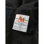 MARGARET HOWELL × FOX BROTHERS マーガレット ハウエル FLANNEL ウール カシミヤ フランネル エプロン ドレス ワンピース 黒 ブラック 2【中古】