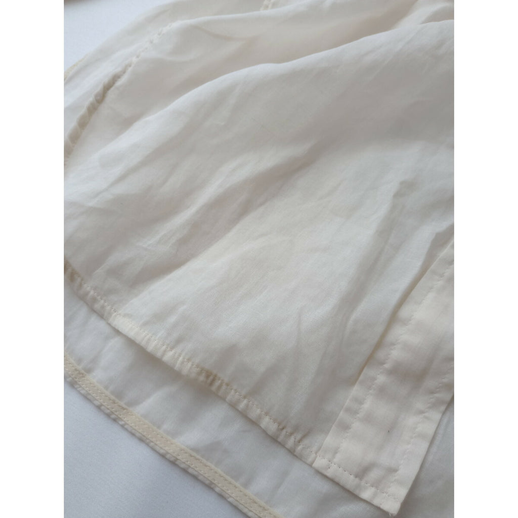 24SS R'IAM PLAGE リアム プラージュ シアーバンドカラーシャツ コットン 綿 100％ 長袖 アイボリー【中古】