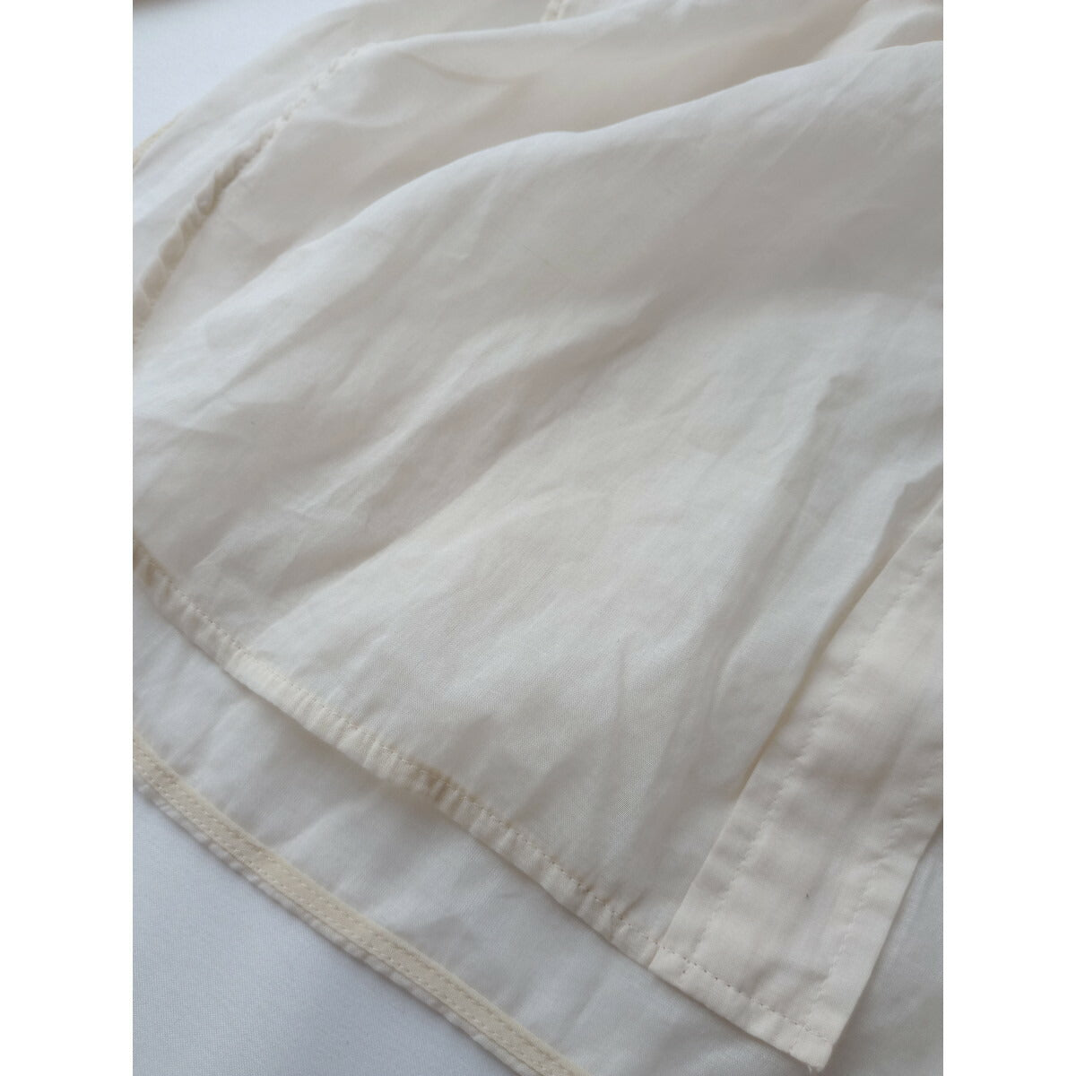 24SS R'IAM PLAGE リアム プラージュ シアーバンドカラーシャツ コットン 綿 100％ 長袖 アイボリー【中古】