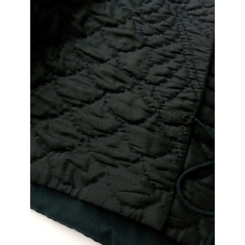 permanent TOWAVASE パーマネント トワヴァーズ シルク 100％ ペイズリー ジャケット 黒 ブラック キルティング キルト【中古】