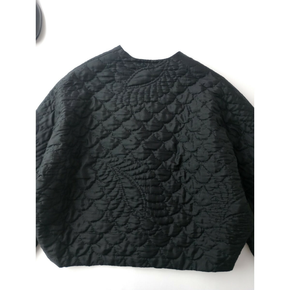 permanent TOWAVASE パーマネント トワヴァーズ シルク 100％ ペイズリー ジャケット 黒 ブラック キルティング キルト【中古】