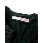 permanent TOWAVASE パーマネント トワヴァーズ シルク 100％ ペイズリー ジャケット 黒 ブラック キルティング キルト【中古】