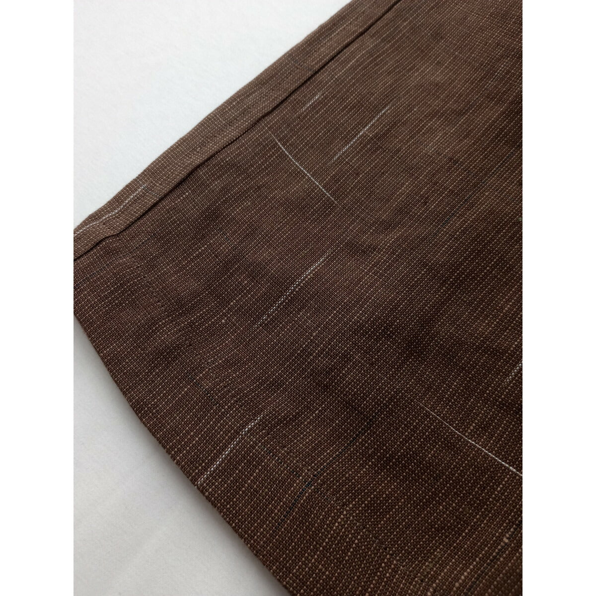 25SS susuri ススリ コットン 綿 リネン 麻 トピ パンツ ブラウン 1【中古】