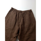 25SS susuri ススリ コットン 綿 リネン 麻 トピ パンツ ブラウン 1【中古】