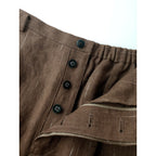 25SS susuri ススリ コットン 綿 リネン 麻 トピ パンツ ブラウン 1【中古】