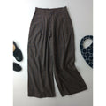 BUNON ブノン Pocket Wide Pants コットン 綿 100％ ポケット ワイド パンツ ダーク ブラウン チェック L 【中古】