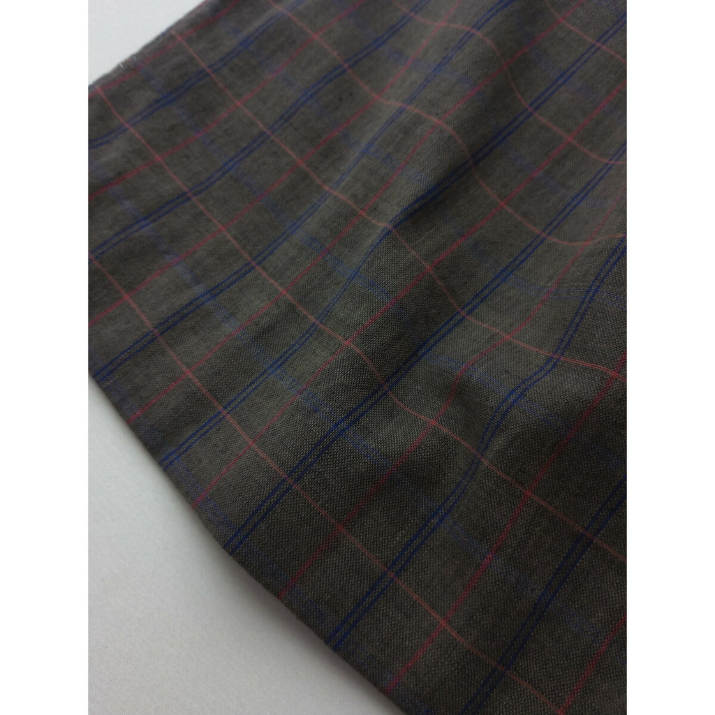 BUNON ブノン Pocket Wide Pants コットン 綿 100％ ポケット ワイド パンツ ダーク ブラウン チェック L 【中古】