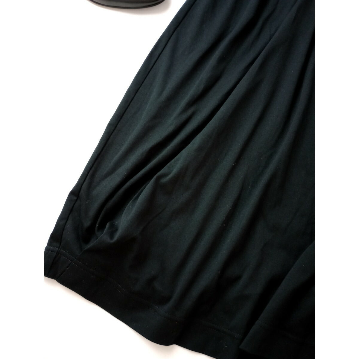 23SS atelier naruse アトリエナルセ コットン 綿 100％ カットソー コクーン 半袖 ワンピース 黒 ブラック【中古】