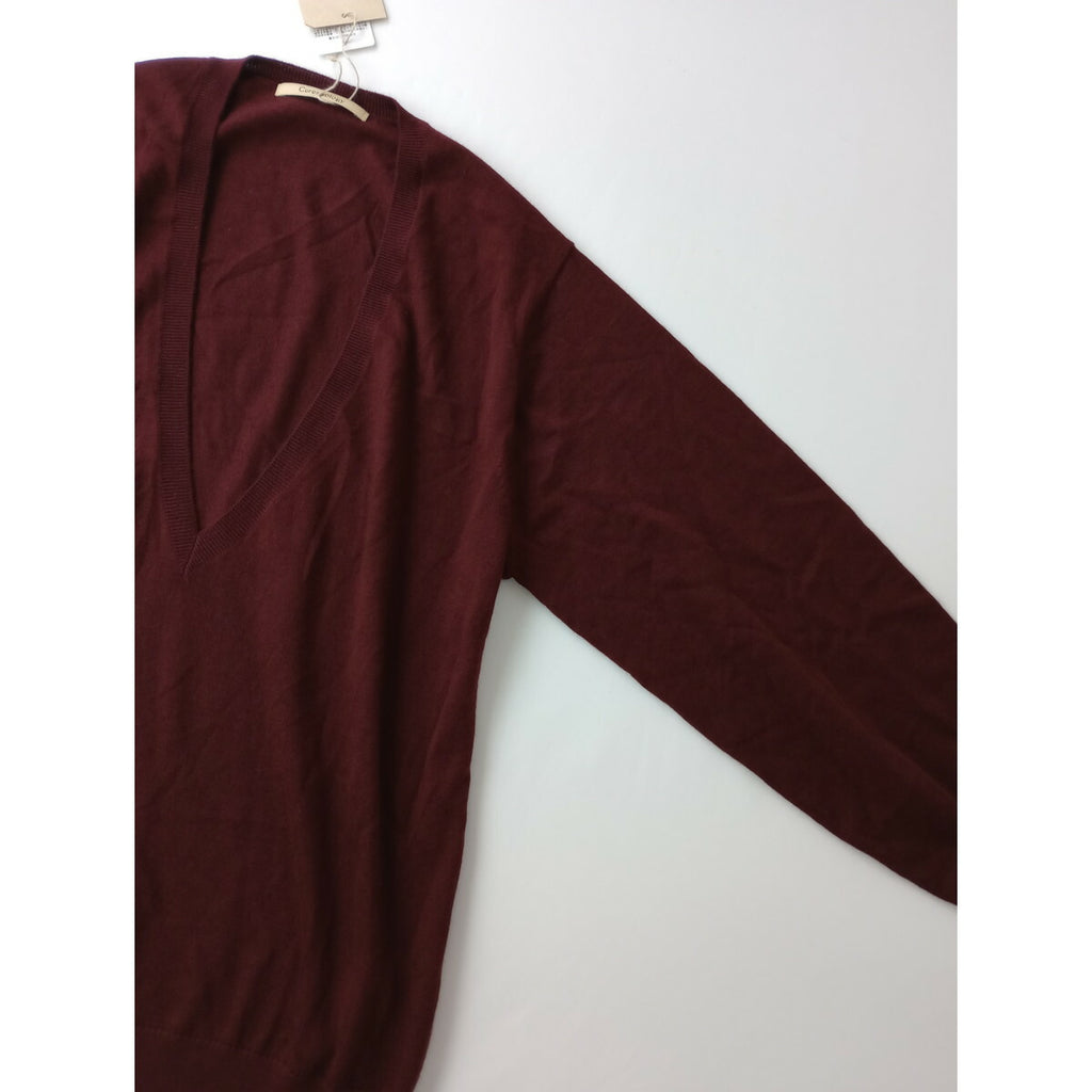 新品 カレンソロジー Curensology Vネック 長袖 ニット トップス ワインレッド