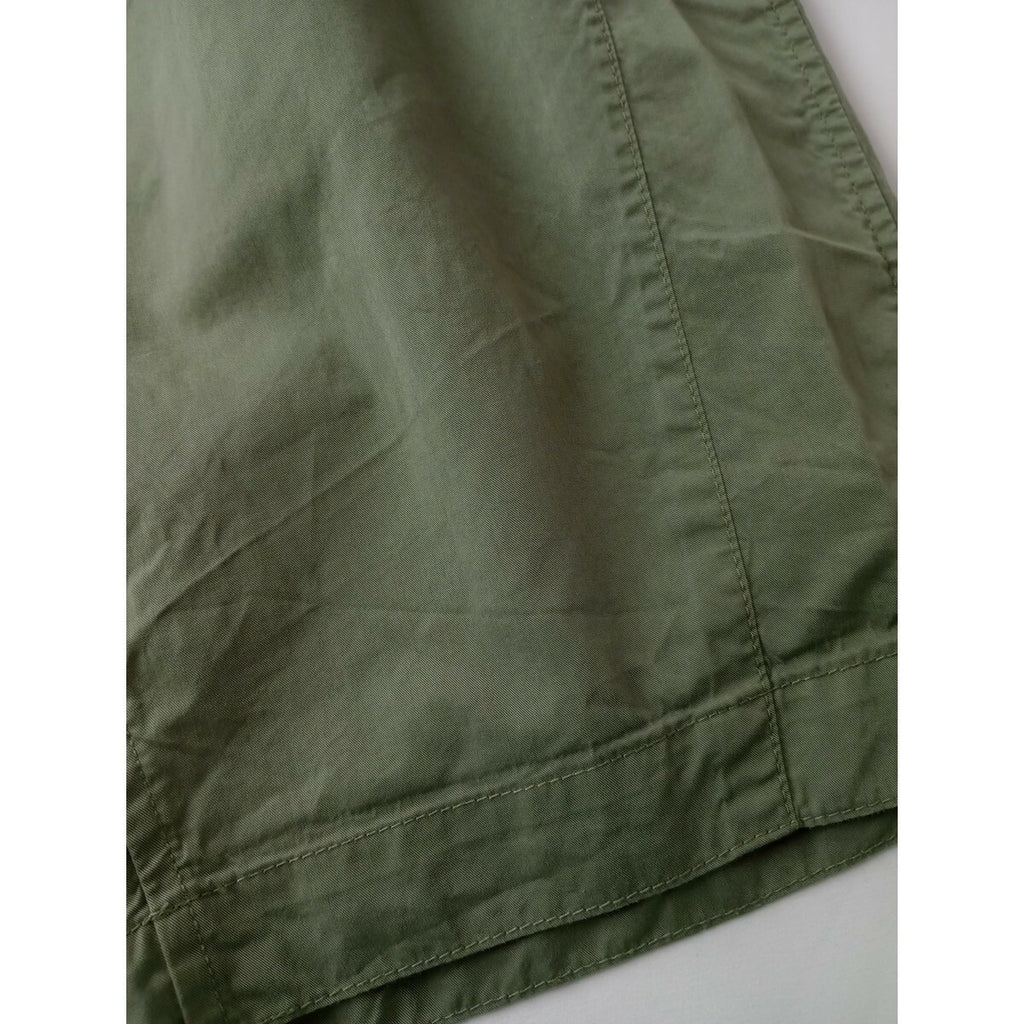 Drawer ドゥロワー シルク ギャバジン ベルト ワイド パンツ カーキ 36【中古】