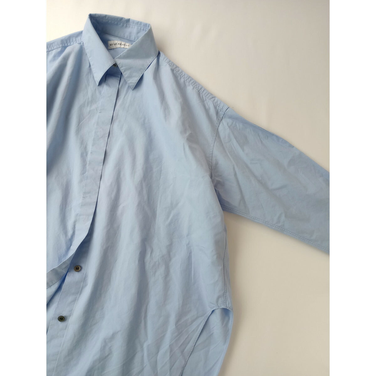 my weakness マイウィークネス ともさかりえ コットン 綿 100％ 長袖 シャツ ブルー FREE【中古】