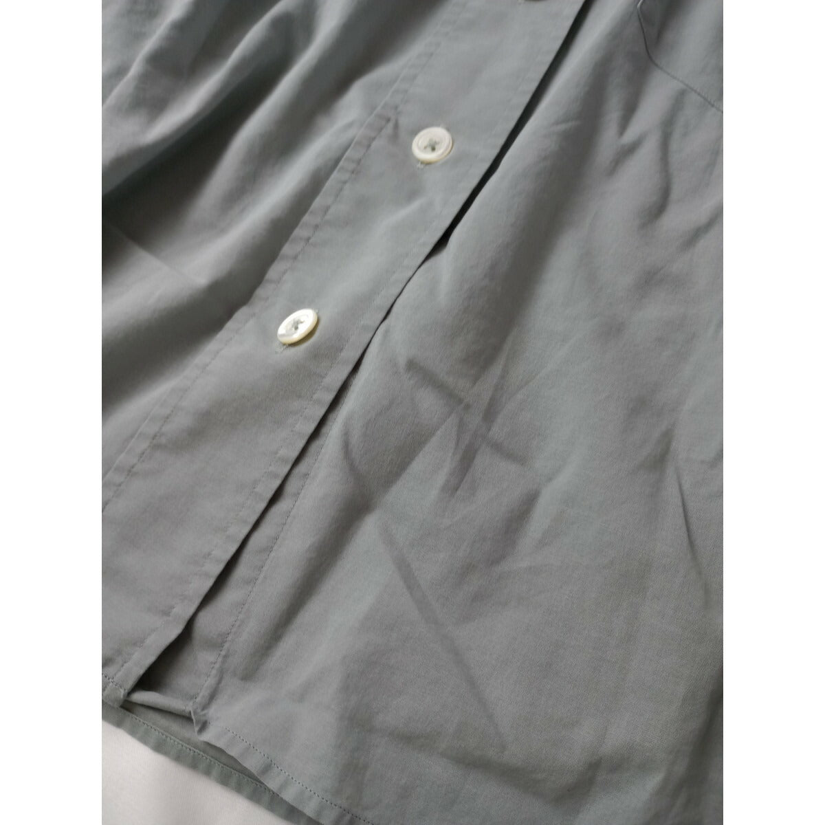 23SS MARGARET HOWELL マーガレットハウエル COTTON VOILE コットン 綿 100％ 長袖 シャツ ライトブルー 1【中古】