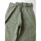 Drawer ドゥロワー シルク ギャバジン ベルト ワイド パンツ カーキ 36【中古】