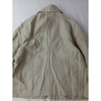 23SS MARGARET HOWELL マーガレットハウエル DENSE LINEN POPLIN 丸襟 ジップアップジャケット ブルゾン リネン 麻 100％ ライトベージュ 2【中古】